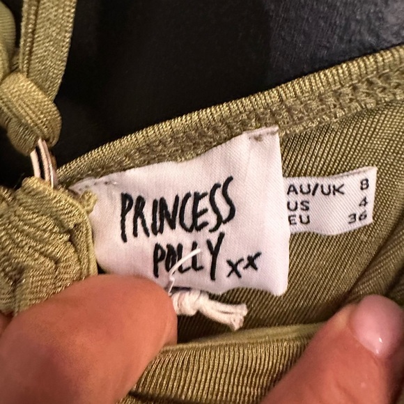 NWT Princess Polly LORIELLA LONG SLEEVE ROMPER GREEN Sz 4 - Picture 7 of 8